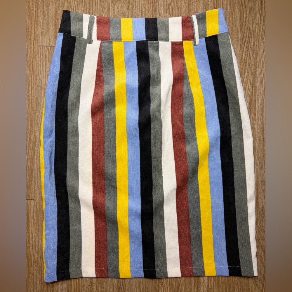 Listicle Multicolor Striped High Waist Mini Skirt Size Small Boutique Style